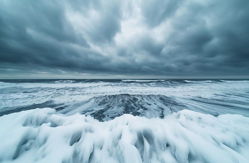 Winter an Norwegens Küste von fernlichtsicht