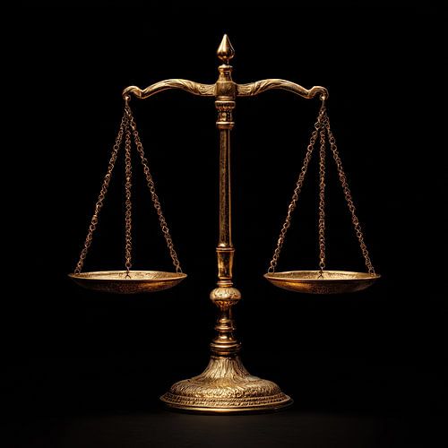 Vrouwe Justitia weegschaal rechtbank