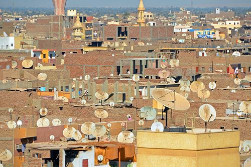 Ägypten Luxor deckt Satalitestatue ab