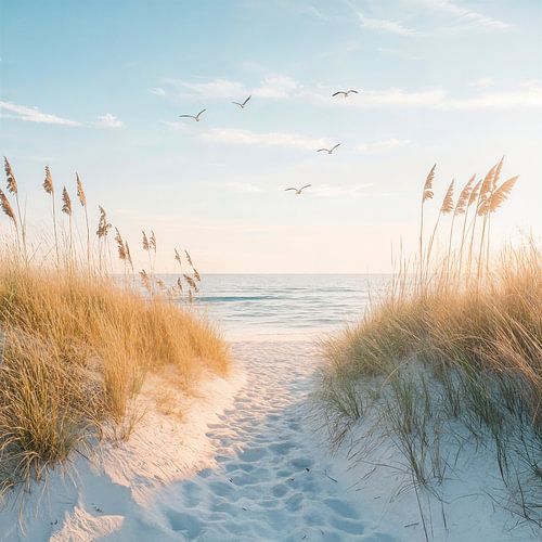 Strandpad naar de zee
