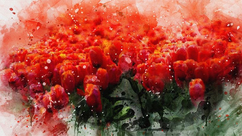 Rote Tulpen von Carla van Zomeren