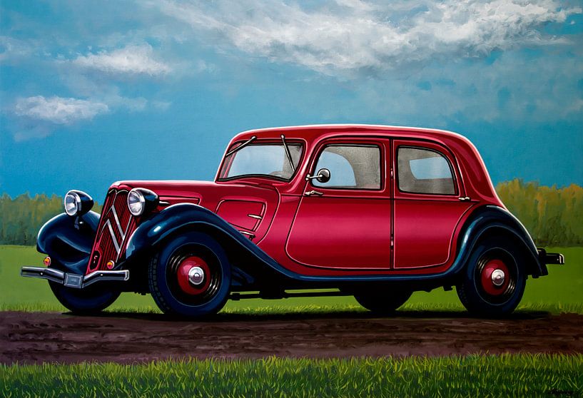 Citroën Traction Avant Schilderij van Paul Meijering