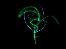 The light (in groen en blauw) van Rick Verdonschot