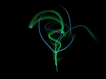 The light (in groen en blauw)