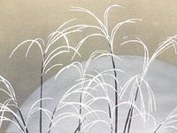 Schneebedeckte Gräser und Mond, Kamisaka Sekka