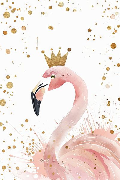 Flamingo King by Poster Art Shop