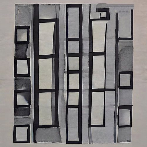 Buildings black white gray