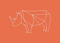 Neushoorn - Grafische dieren