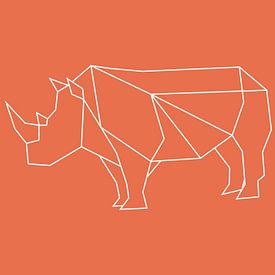 Rhinocéros - Animaux graphiques sur Dieuwertje Ontwerpt