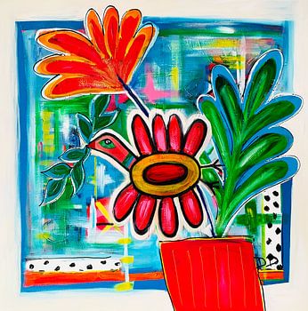 Abstract schilderij Ooggetuige