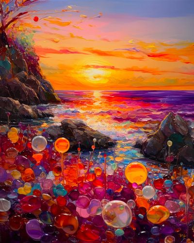 Landscap zonsondergang