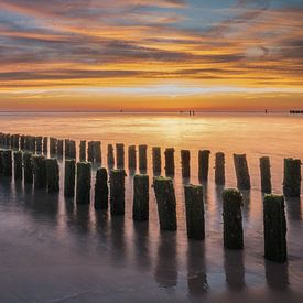 Magnifique coucher de soleil à Westkapelle sur Marian van der Kallen Fotografie