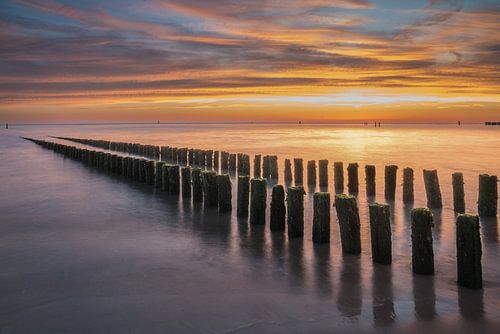 Mooie zonsondergang in Westkapelle