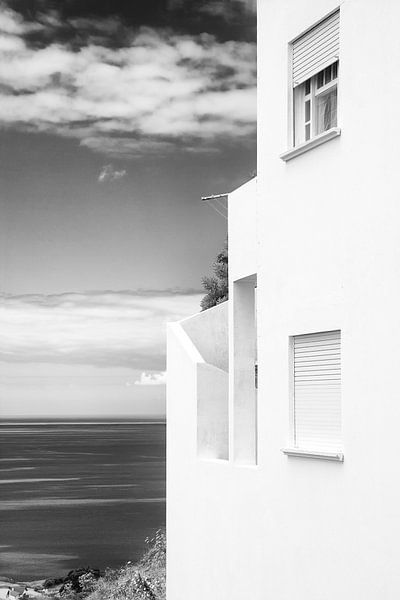 Weiße Haus Meerblick von Jan Brons