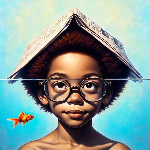 The Scientist with his goldfish