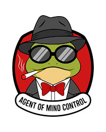 Agent spécialisé dans le contrôle mental - Illustration d'une grenouille espionne très cool