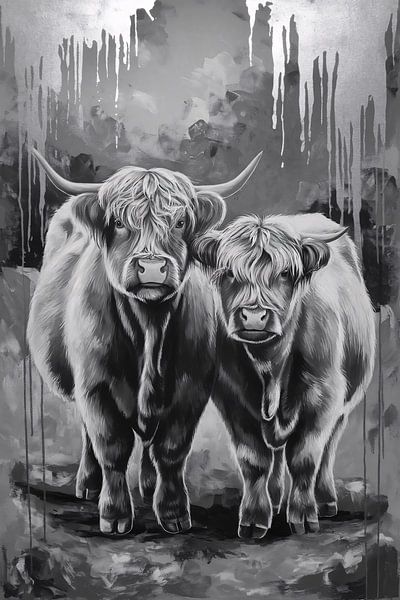 Scottish highlanders in black and white by Imperial Art House