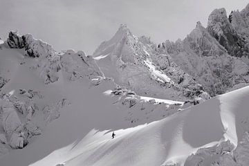 Winter solo alpinist Chamonix van Menno Boermans