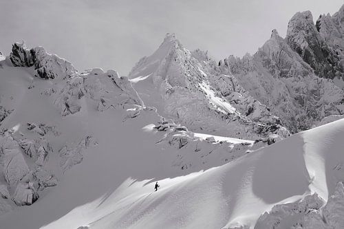Winter solo alpinist Chamonix