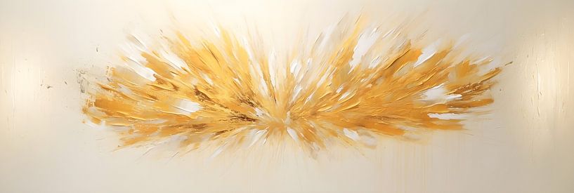 Abstract Gold Painting: Champagne Splurge by Surreal Media