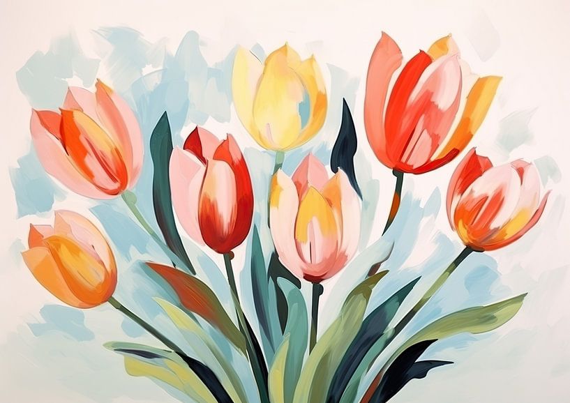 Flowers by Eye catching paintings