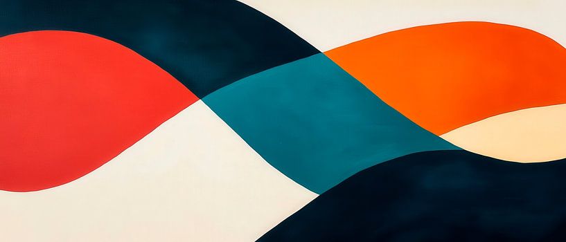 Abstract waveforms - colour harmony by Poster Art Shop