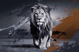 Majestätischer Löwe in der Natur von Imperial Art House
