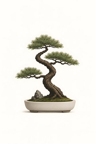 Elegante bonsai-zen-wanddecoratie