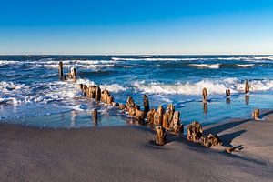 Buhnen an der Küste der Ostsee