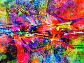 Modern, Abstract Digitaal Kunstwerk in Rood, Blauw, Groen van Art By Dominic thumbnail