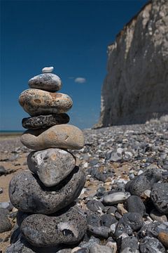 Stacked Stones at Chalk Cliffs by Arthur van Iterson