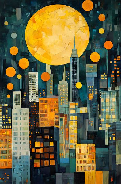 Volle maan nacht van Petra Dreiling-Schewe