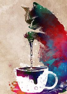 Cat tester graphic art #cat van JBJart Justyna Jaszke