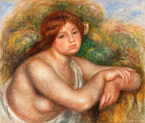 Buste van een vrouw, naaktstudie, Renoir (1910)