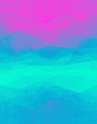 Morning Mist a Modern Pop Art Expressionist in Pink Cyan