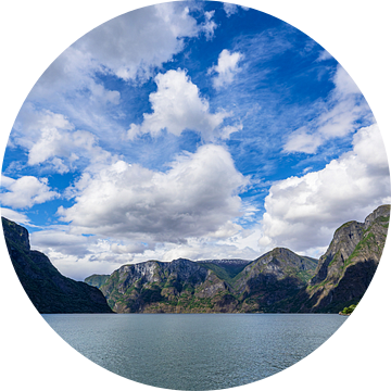 Uitzicht over de Aurlandsfjord in Noorwegen