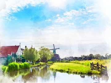 Zaanse Schans, Noord-Holland, Nederland. van Danny de Klerk