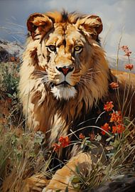 Löwe Poster Kunstdruck Wandbild von Niklas Maximilian