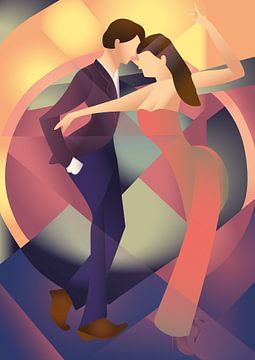 Tanzendes Paar von Fela de Wit