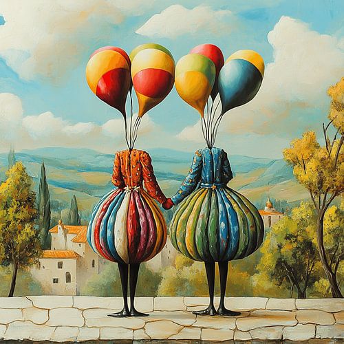 Kleurig ballonkoppel