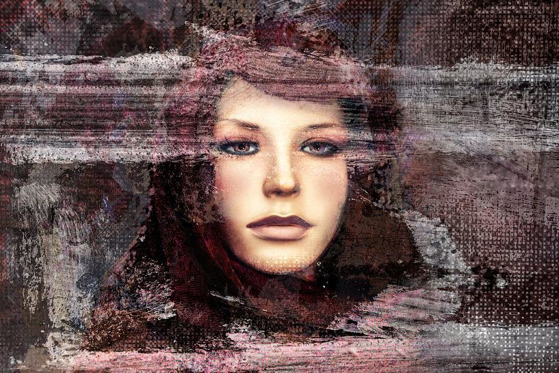 Gemaltes oder getöntes Porträt von Marijke de Leeuw - Gabriëlse