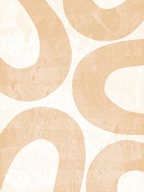 Regenbogen Landschaft Beige Gelb Abstrakt von Mad Dog Art