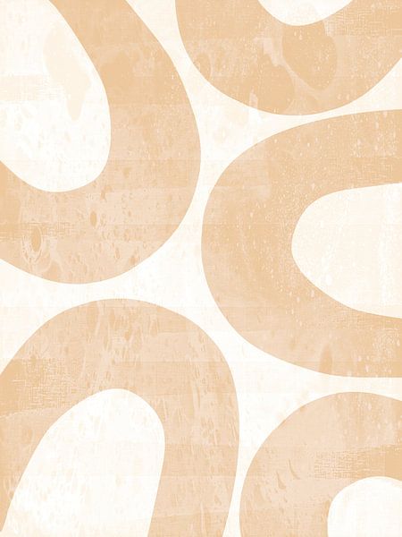 Rainbow Landscape Beige Yellow Abstract by Mad Dog Art