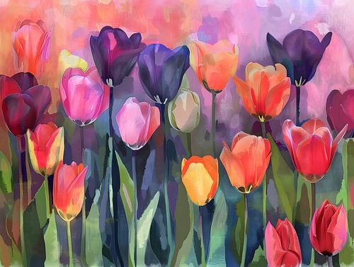 Tulpenbed expressionistisch VI