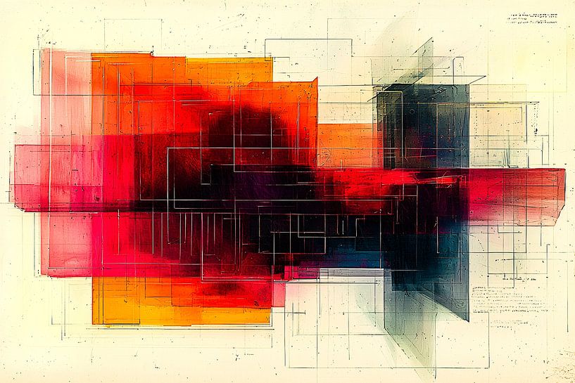 Art géométrique abstrait coloré par Imperial Art House