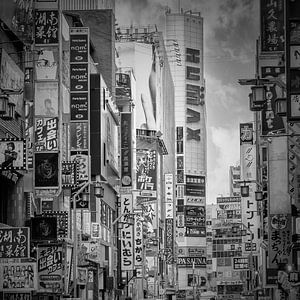 Le district de Shinjuku en détail - Monochrome