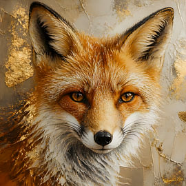 The Golden Fox - Fuchs 1 von Johannas Art Creations