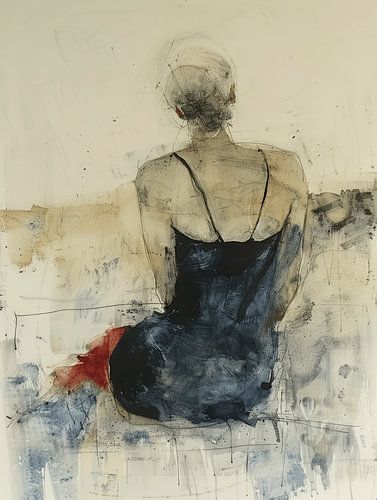 Figuratief portret in Japandi stijl