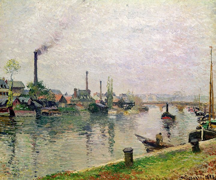 Camille Pissarro, Die Insel des Kreuzes in Rouen von finemasterpiece