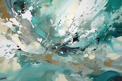 Mammals Gardening | Abstract painting by Eye catching paintings